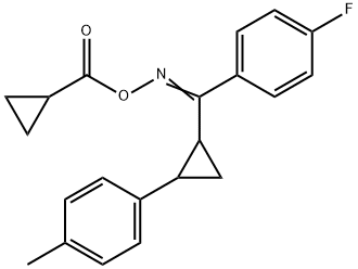 1-(2-[([(CYCLOPROPYLCARBONYL)OXY]IMINO)(4-FLUOROPHENYL)METHYL]CYCLOPROPYL)-4-METHYLBENZENE Struktur