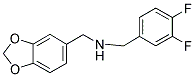 BENZO[1,3]DIOXOL-5-YLMETHYL-(3,4-DIFLUORO-BENZYL)-AMINE Struktur