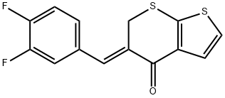 5-[(Z)-(3,4-DIFLUOROPHENYL)METHYLIDENE]-4H-THIENO[2,3-B]THIOPYRAN-4(6H)-ONE Struktur