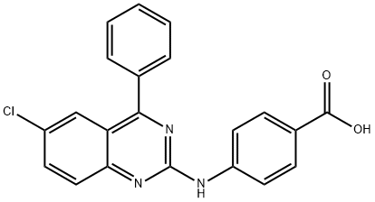 4-[(6-CHLORO-4-PHENYLQUINAZOLIN-2-YL)AMINO]BENZOIC ACID Struktur