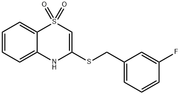 3-[(3-FLUOROBENZYL)SULFANYL]-1LAMBDA6,4-BENZOTHIAZINE-1,1(4H)-DIONE Struktur