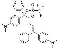 1,5-BIS(4-(DIMETHYLAMINO)PHENYL)-1,5-DIPHENYL-2,4-PENTADIEN-1-OL TRIFLUOROMETHYLSULFONATE Struktur