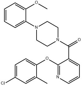 2-(4-CHLORO-2-METHYLPHENOXY)(3-PYRIDYL) 4-(2-METHOXYPHENYL)PIPERAZINYL KETONE Struktur