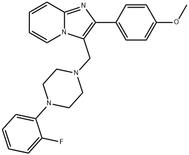 3-([4-(2-FLUOROPHENYL)PIPERAZINO]METHYL)-2-(4-METHOXYPHENYL)IMIDAZO[1,2-A]PYRIDINE Struktur