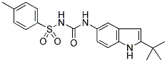 N-(2-TERT-BUTYL-(1H)-INDOL-5-YL)-N'-[(4-METHYLPHENYL)SULPHONYL]UREA Struktur