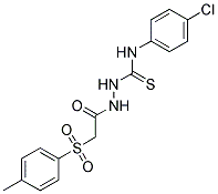 4-(4-CHLOROPHENYL)-1-(2-((4-METHYLPHENYL)SULFONYL)ACETYL)THIOSEMICARBAZIDE Struktur