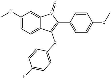 3-(4-FLUOROPHENOXY)-6-METHOXY-2-(4-METHOXYPHENYL)-1H-1-BENZOTHIOPHEN-1-ONE Struktur