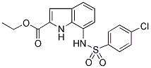 7-[[(4-CHLOROPHENYL)SULPHONYL]AMINO]INDOLE-2-CARBOXYLIC ACID, ETHYL ESTER Struktur