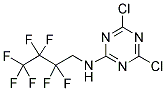 2-(N-HEPTAFLUOROBUTYLAMINO)-4, 6-DICHLOROTRIAZINE Struktur