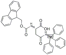 L-ASPARAGINE-N-ALPHA-FMOC, N-BETA-TRITYL (15N2) Struktur