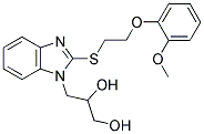 3-(2-([2-(2-METHOXYPHENOXY)ETHYL]THIO)-1H-BENZIMIDAZOL-1-YL)PROPANE-1,2-DIOL Struktur