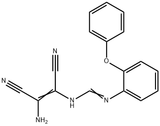 N'-[(Z)-2-AMINO-1,2-DICYANOETHENYL]-N-(2-PHENOXYPHENYL)IMINOFORMAMIDE Struktur