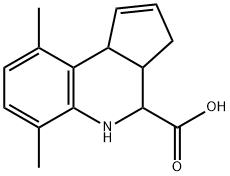 6,9-DIMETHYL-3A,4,5,9B-TETRAHYDRO-3H-CYCLOPENTA[C]QUINOLINE-4-CARBOXYLIC ACID Struktur