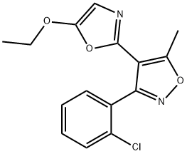 2-[3-(2-CHLOROPHENYL)-5-METHYL-4-ISOXAZOLYL]-1,3-OXAZOL-5-YL ETHYL ETHER Struktur