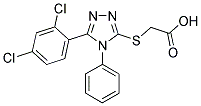 [[5-(2,4-DICHLOROPHENYL)-4-PHENYL-4H-1,2,4-TRIAZOL-3-YL]THIO]ACETIC ACID Struktur