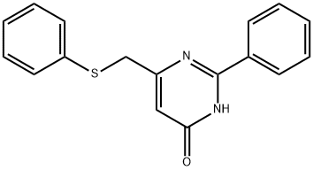 2-PHENYL-6-[(PHENYLSULFANYL)METHYL]-4-PYRIMIDINOL Struktur