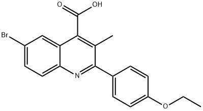 6-BROMO-2-(4-METHOXYPHENYL)-3-METHYLQUINOLINE-4-CARBOXYLIC ACID Struktur