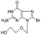 8-BROMO-9-[2'-(HYDROXY-ETHOXY)METHYL]GUANINE Struktur