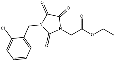 ETHYL 2-[3-(2-CHLOROBENZYL)-2,4,5-TRIOXO-1-IMIDAZOLIDINYL]ACETATE Struktur