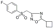 5-CYCLOBUTYL-3-([(4-FLUOROPHENYL)SULFONYL]METHYL)-1,2,4-OXADIAZOLE Struktur