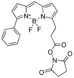 4,4-DIFLUORO-5-PHENYL-4-BORA-3A,4A-DIAZA-S-INDACENE-3-PROPIONIC ACID, SUCCINIMIDYL ESTER Struktur