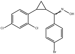 (4-BROMOPHENYL)[2-(2,4-DICHLOROPHENYL)CYCLOPROPYL]METHANONE OXIME Struktur