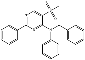 N-BENZYL-5-(METHYLSULFONYL)-N,2-DIPHENYL-4-PYRIMIDINAMINE Struktur