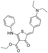 (Z)-ETHYL 5-(4-(DIETHYLAMINO)BENZYLIDENE)-4-OXO-2-(PHENYLAMINO)-4,5-DIHYDROTHIOPHENE-3-CARBOXYLATE Struktur