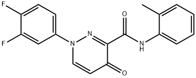 1-(3,4-DIFLUOROPHENYL)-N-(2-METHYLPHENYL)-4-OXO-1,4-DIHYDRO-3-PYRIDAZINECARBOXAMIDE Struktur