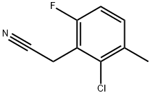 2-CHLORO-6-FLUORO-3-METHYLPHENYLACETONITRILE Struktur