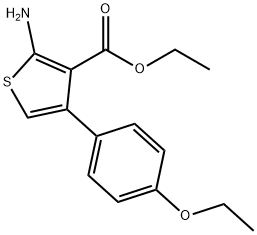 2-AMINO-4-(4-ETHOXY-PHENYL)THIOPHENE-3-CARBOXYLIC ETHYL ESTER Struktur