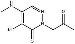 4-BROMO-5-(METHYLAMINO)-2-(2-OXOPROPYL)-3(2H)-PYRIDAZINONE Struktur