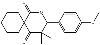 3-(4-METHOXYPHENYL)-4,4-DIMETHYL-2-OXASPIRO[5.5]UNDECANE-1,5-DIONE Struktur