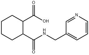 2-(N-(3-PYRIDYLMETHYL)CARBAMOYL)CYCLOHEXANECARBOXYLIC ACID Struktur