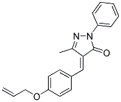 (4E)-4-[4-(ALLYLOXY)BENZYLIDENE]-5-METHYL-2-PHENYL-2,4-DIHYDRO-3H-PYRAZOL-3-ONE Struktur