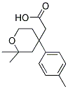 (2,2-DIMETHYL-4-P-TOLYL-TETRAHYDRO-PYRAN-4-YL)-ACETIC ACID Struktur