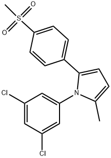 1-(3,5-DICHLOROPHENYL)-2-METHYL-5-[4-(METHYLSULFONYL)PHENYL]-1H-PYRROLE Struktur