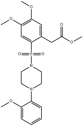 METHYL 2-(4,5-DIMETHOXY-2-((4-(2-METHOXYPHENYL)PIPERAZINYL)SULFONYL)PHENYL)ACETATE Struktur