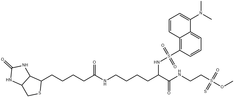 (N-DANSYL)BIOCYTINAMIDOETHYL METHANETHIOSULFONATE Struktur