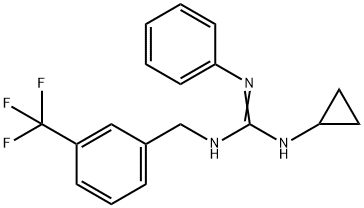 N-CYCLOPROPYL-N''-PHENYL-N'-[3-(TRIFLUOROMETHYL)BENZYL]GUANIDINE Struktur