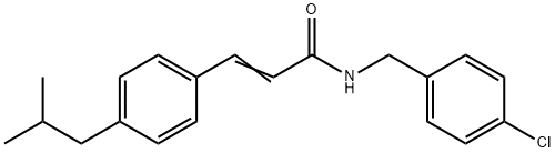 N-(4-CHLOROBENZYL)-3-(4-ISOBUTYLPHENYL)ACRYLAMIDE Structure