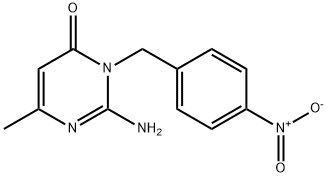 2-AMINO-6-METHYL-3-(4-NITROBENZYL)-4(3H)-PYRIMIDINONE Struktur