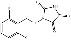 1-[(2-CHLORO-6-FLUOROBENZYL)OXY]-1H-IMIDAZOLE-2,4,5(3H)-TRIONE Struktur