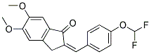 2-((4-(DIFLUOROMETHOXY)PHENYL)METHYLENE)-5,6-DIMETHOXYINDAN-1-ONE Struktur