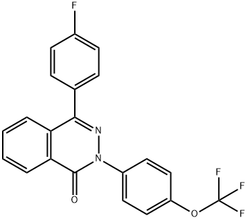 4-(4-FLUOROPHENYL)-2-[4-(TRIFLUOROMETHOXY)PHENYL]-1(2H)-PHTHALAZINONE Struktur