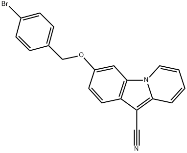 3-[(4-BROMOBENZYL)OXY]PYRIDO[1,2-A]INDOLE-10-CARBONITRILE Struktur