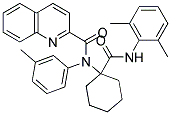 N-(1-(2,6-DIMETHYLPHENYLCARBAMOYL)CYCLOHEXYL)-N-M-TOLYLQUINOLINE-2-CARBOXAMIDE Struktur