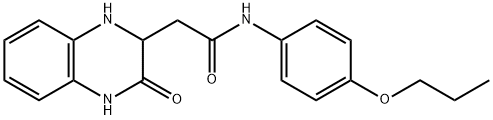 2-(3-OXO-1,2,3,4-TETRAHYDRO-QUINOXALIN-2-YL)-N-(4-PROPOXY-PHENYL)-ACETAMIDE Struktur