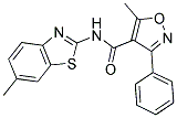 5-METHYL-N-(6-METHYL-1,3-BENZOTHIAZOL-2-YL)-3-PHENYLISOXAZOLE-4-CARBOXAMIDE|