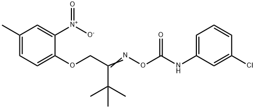 1-[2-(([(3-CHLOROANILINO)CARBONYL]OXY)IMINO)-3,3-DIMETHYLBUTOXY]-4-METHYL-2-NITROBENZENE Struktur